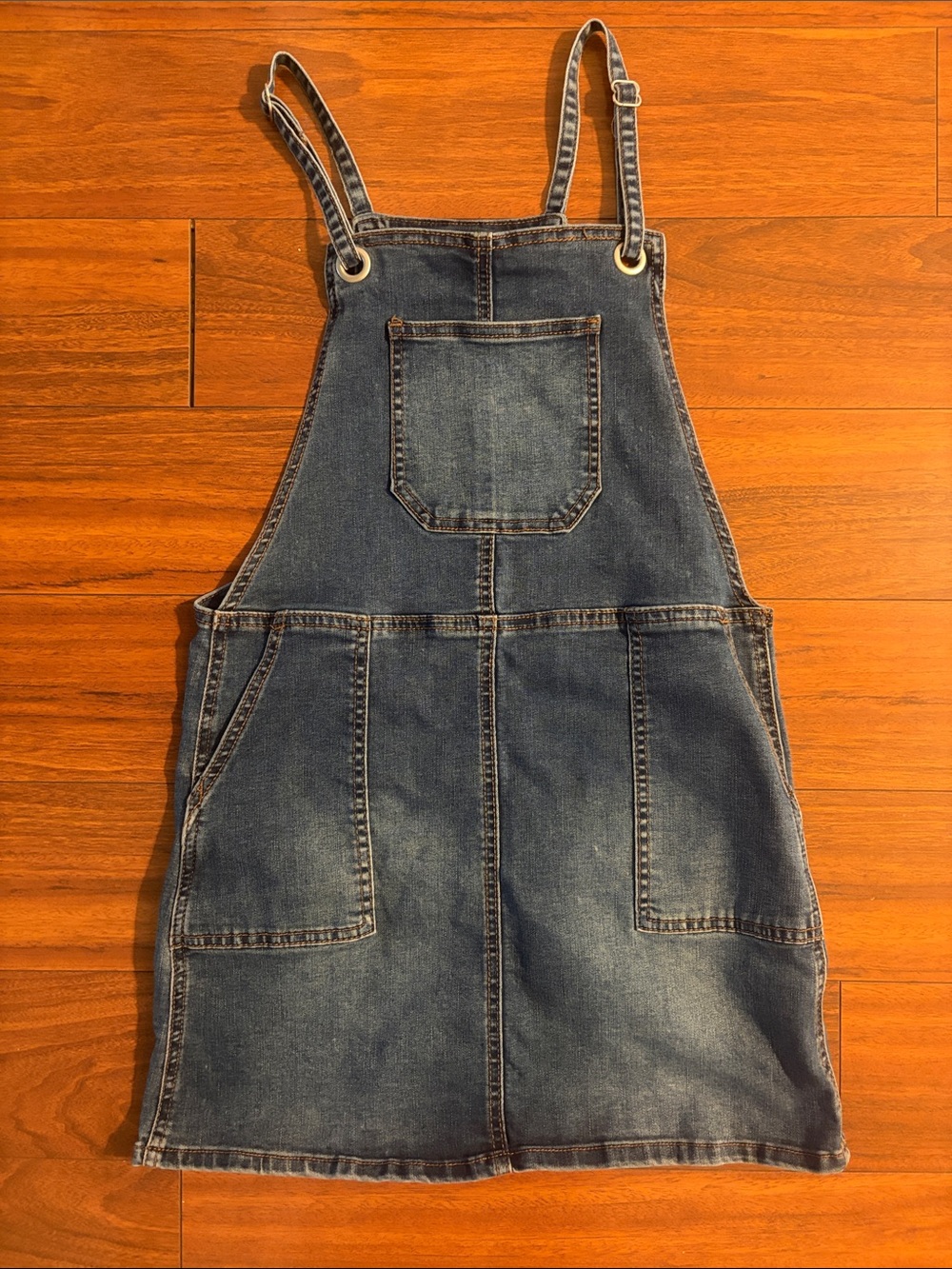 Cat & Jack Dark Blue Denim Overall Dress Jumper